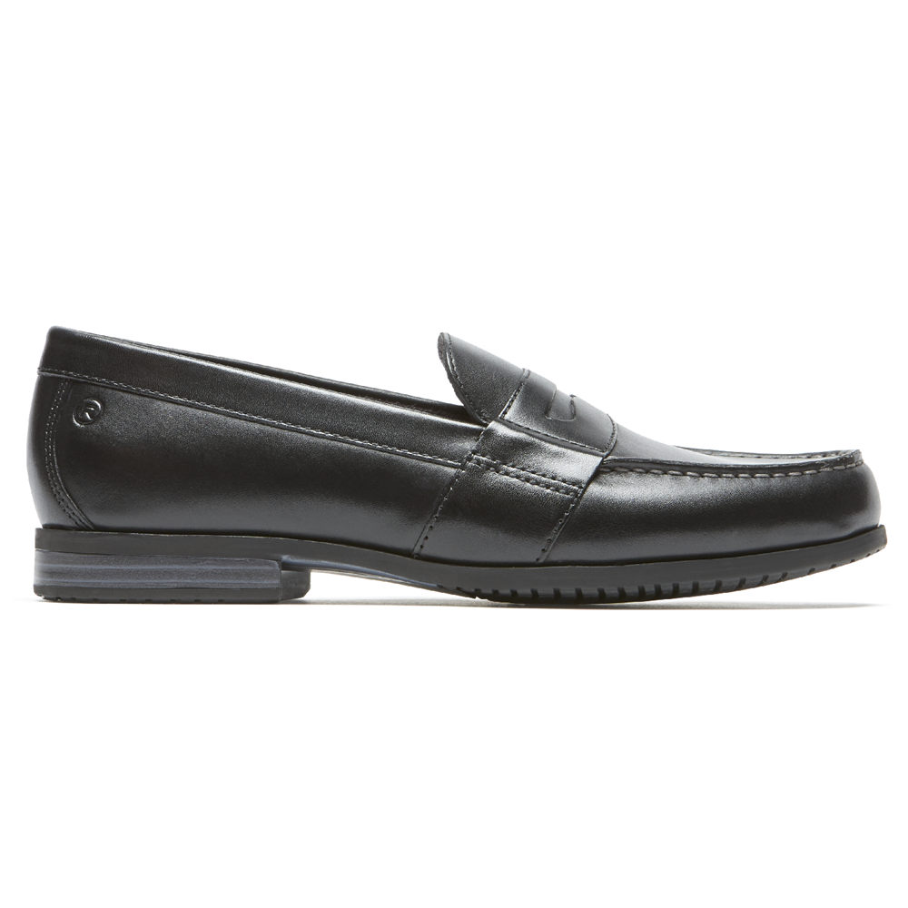 Rockport Mens Loafers Black - Classic Lite 2 Penny - UK 875-AICBSU